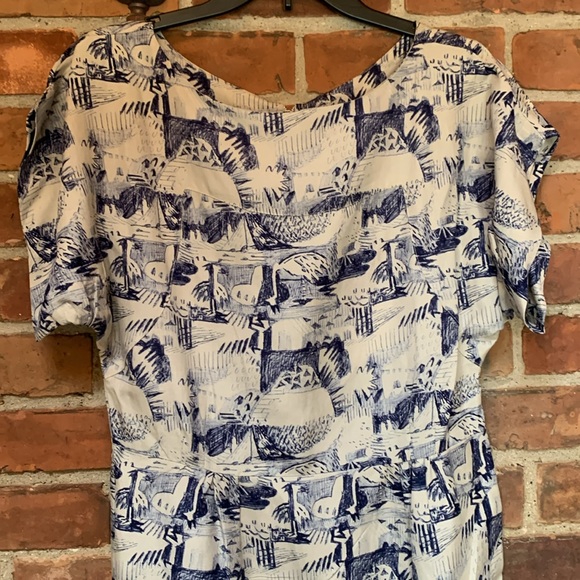 Feral Childe Silk Linen Van Allen Sheath Dress - Picture 4 of 16